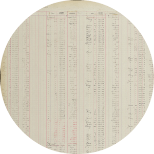 Page of a ledger from the Columbian Exposition, 1893